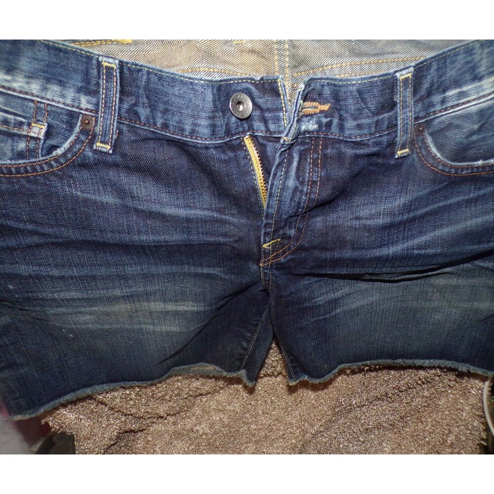 Lucky Brand size 12 cut off denim jean shorts distressed